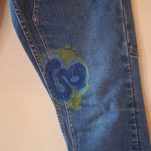 Dovetail Workwear Pride Maven Selvedge Jeans Graffiti Womens Size 8x33 - Picture 5 of 9